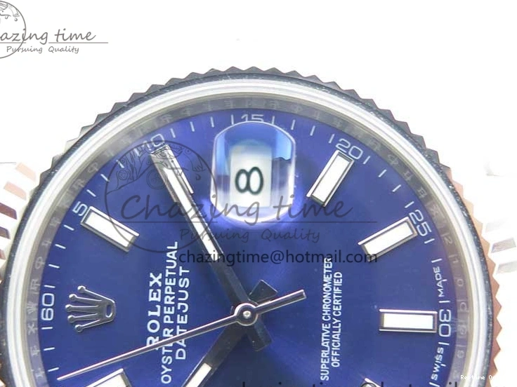 0111 DateJust 126334 SS Noob 1:1 904L Best Edition Blue Dial Stick Markers on Oyster Bracelet A Youthful 3169
